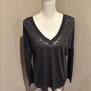 Chaser🎉host pick🎉🎈 NWT long sleeve double vneck slub tee shirt